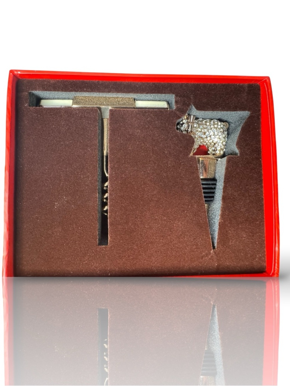 Rare Henri Bendel Bar Wine Stopper & Corkscrew Set